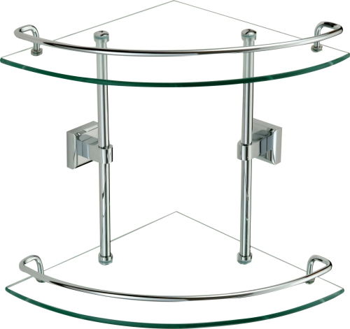 картинка Полка угловая двойная (стеклянная) Savol 95 (S-095322) от магазина Сантехстрой