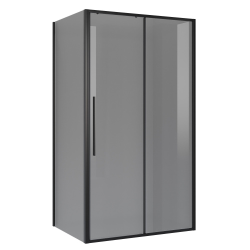 картинка Душевое ограждение Niagara Nova NG-85-13TB-TB100-34 (130х100х195) прямоугольник,черный матовый,дверь раздвижная,стекло тонированное,2 места от магазина Сантехстрой