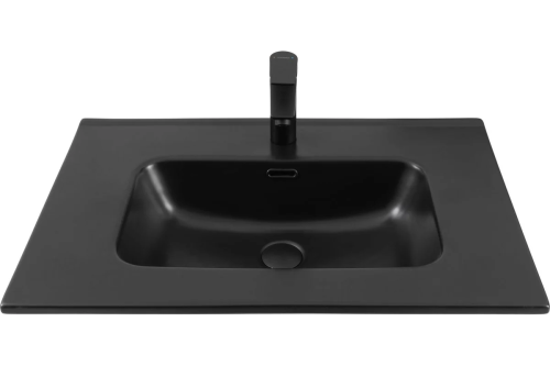 картинка Раковина-столешница Aquanet Flat 70 черный матовый 00329254 от магазина Сантехстрой