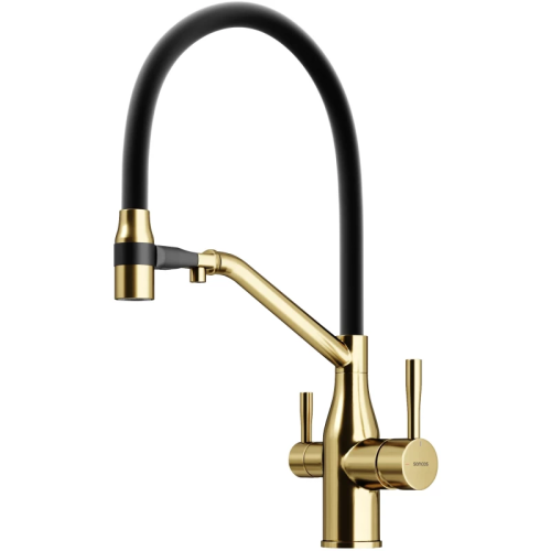 картинка смеситель для кухни с подключением к фильтру sancos orta sc4008bg