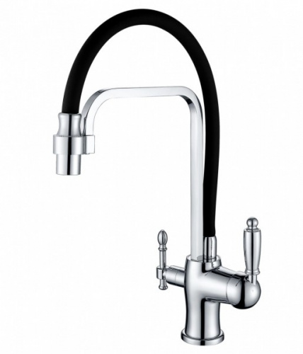 картинка смеситель для кухни zorg zr 342-6 yf черный