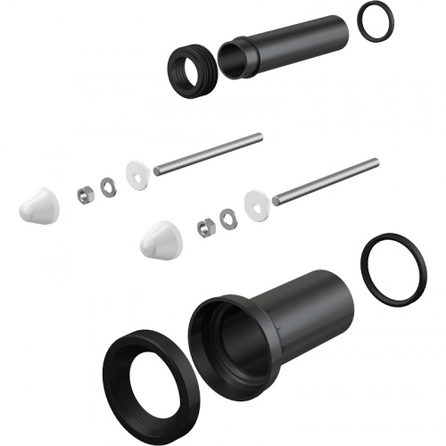 картинка Впускной/выпускной патрубок для унитаза Alcadrain M900 Черный от магазина Сантехстрой