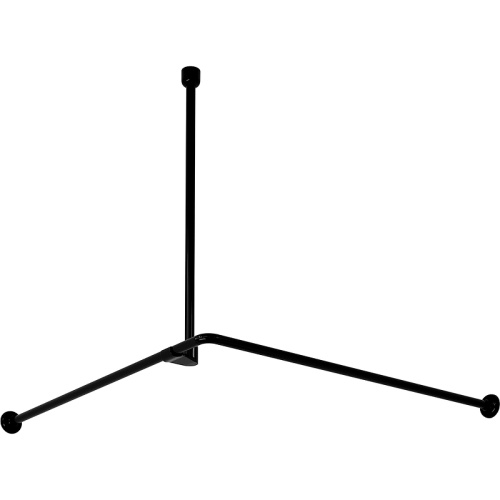 картинка Карниз для ванны WasserKRAFT Elbe 90x90 SC-729090 Черный от магазина Сантехстрой