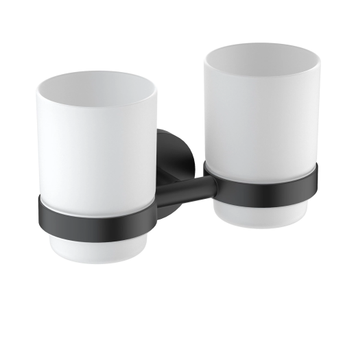 картинка Стакан для зубных щеток двойной Timo Saona черный (13034/03) от магазина Сантехстрой