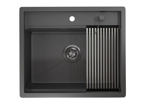 картинка Кухонная мойка GRANULA (6051, ГРАФИТ МАТОВЫЙ) от магазина Сантехстрой