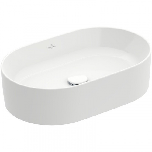 картинка Villeroy&Boch  Collaro Раковина, ширина, 560*360*145мм, тип установки-на столешницу, отверстия для смесителя-отсутствуют, цвет цвет альпийский белый от магазина Сантехстрой