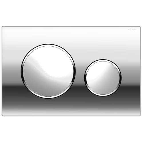 картинка Кнопка смыва AZARIO NEW двойная, пластик, хром (AZ-017.02) от магазина Сантехстрой
