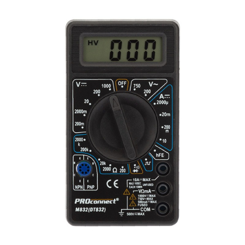 картинка Портативный мультиметр M832 (DT832) PROconnect от магазина Сантехстрой