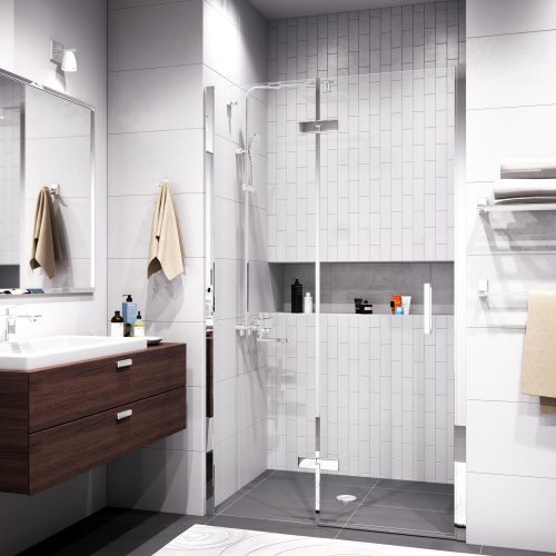 картинка Душевая дверь WasserKRAFT Aller 10H05LBLACK 120x200 Черный Хром от магазина Сантехстрой
