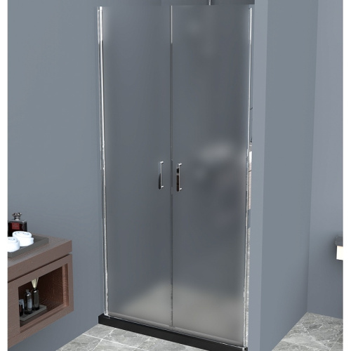 картинка Душевая дверь BelBagno Uno 80 UNO-B-2-80-P-Cr профиль Хром стекло рифленое от магазина Сантехстрой