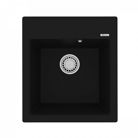 картинка Кухонная мойка Lemark HANKA 450 врезная прямоугольная из кварцгранита цвет: Антрацит  (9910007) от магазина Сантехстрой