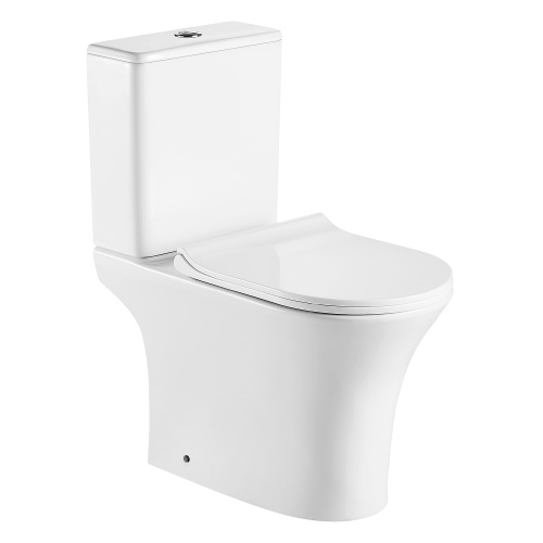 картинка Унитаз напольный Azario FRETTA ROUND N 340х650х770 безободковый, c быстросьемным сиденьем микролифт (AZ-1038A) от магазина Сантехстрой