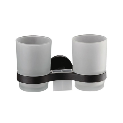 картинка Стакан для ванной комнаты двойной Haiba черный (HB8708) от магазина Сантехстрой