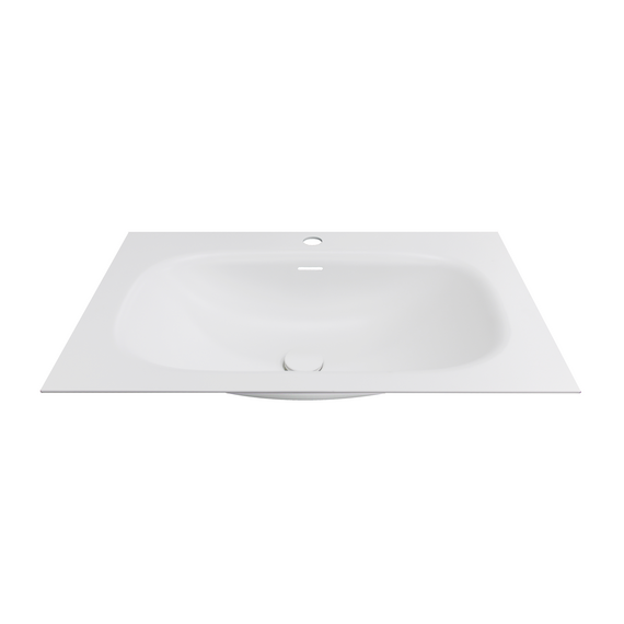 картинка Раковина из авиаля Oliveeka M115W100 белый мат от магазина Сантехстрой