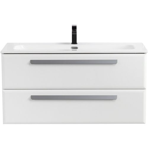 картинка Тумба под раковину Cezares Eco-Cer-N 100 ECO-CER-N-1000-2C-SO-BO подвесная Bianco Opaco без ручек от магазина Сантехстрой