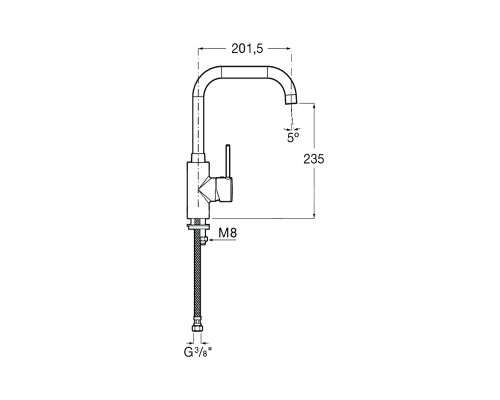 картинка Смеситель Roca Targa для кухни A5A8360C0M от магазина Сантехстрой