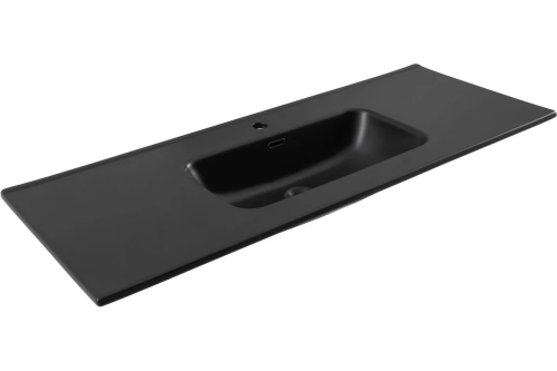 картинка Раковина-столешница Aquanet Flat 120 черный матовый 00329258 от магазина Сантехстрой