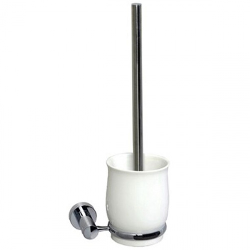 картинка Ершик для унитаза WasserKRAFT K-24227 Хром Белый от магазина Сантехстрой