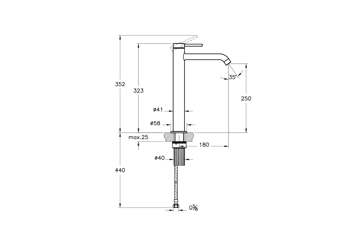 картинка Смеситель для раковины-чаши VitrA Minimax Round A4353425EXP однорычажный брашированное золото латунь от магазина Сантехстрой