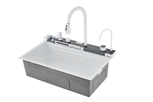 картинка Мойка кухонная с водопадом Savol (S-SC001W) от магазина Сантехстрой