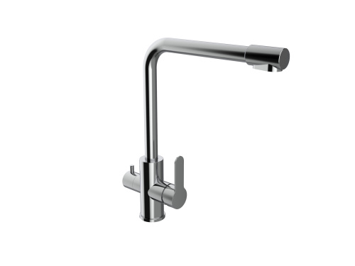 картинка смеситель для кухни orange steel m99-008cr с каналом питьевой воды