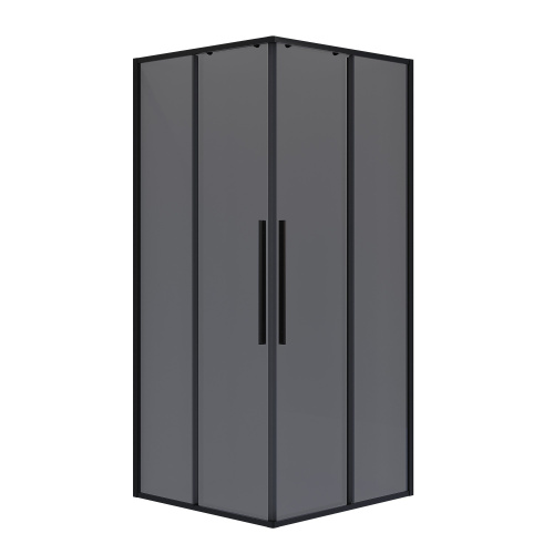 картинка Душевое ограждение Niagara Nova NG-2823-34BLACK (90х90х195) квадрат,черный матовый,двери раздвижные,стекло тонированное,1 место от магазина Сантехстрой