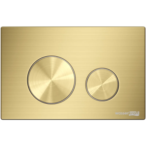 картинка Смывная клавиша WasserKRAFT золотой матовый MG02 от магазина Сантехстрой