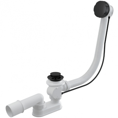 картинка Слив-перелив для ванны Alcadrain A55BLACK от магазина Сантехстрой