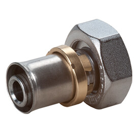 картинка Муфта, НГ EK, 3/4", 16 x 2, латунь, никелированная от магазина Сантехстрой