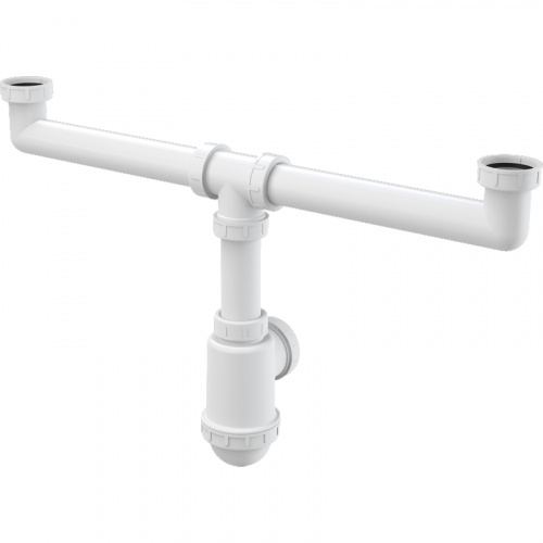 картинка Сифон для кухонной мойки Alcadrain A448-DN50/40 Белый от магазина Сантехстрой