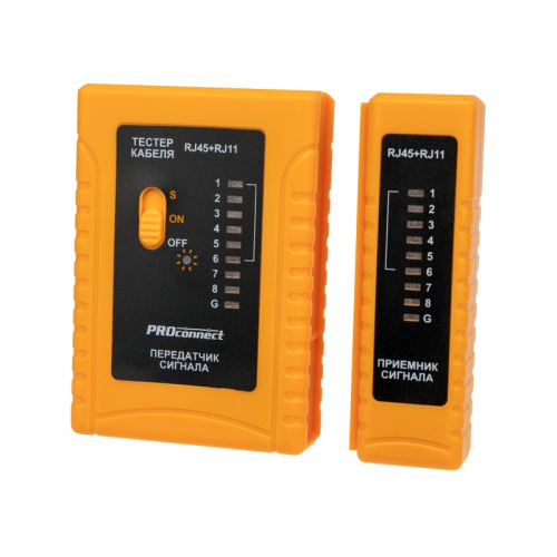 картинка Тестер кабеля RJ-45+RJ-11 468 PROconnect от магазина Сантехстрой