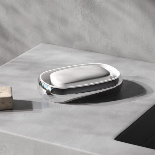 картинка A3031200 Sensation, Стеклянная мыльница, отдельно стоящая, хром, шт от магазина Сантехстрой