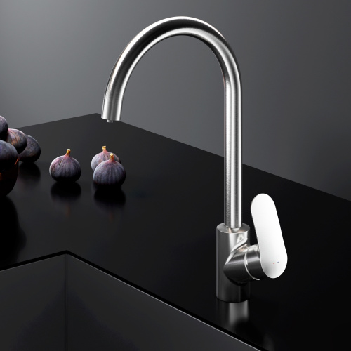 картинка f8007711 like, смеситель для кухни с каналом для питьевой воды, сатин, шт.