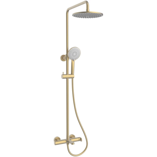 картинка Душевая система Vincea Rondo VSFS-1R1BG 228 мм, со смесителем, золотой матовый от магазина Сантехстрой