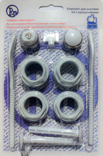 картинка Комплект для радиатора RM 3/4 (11 предметов) (RM-KR3411) от магазина Сантехстрой