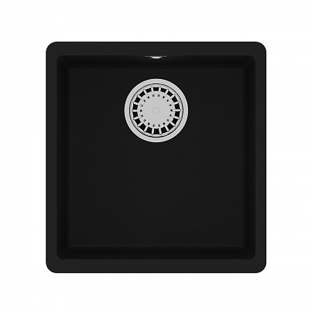 картинка Кухонная мойка Lemark SINARA 400-U подстольного монтажа из кварцгранита цвет: Антрацит  (9910061) от магазина Сантехстрой