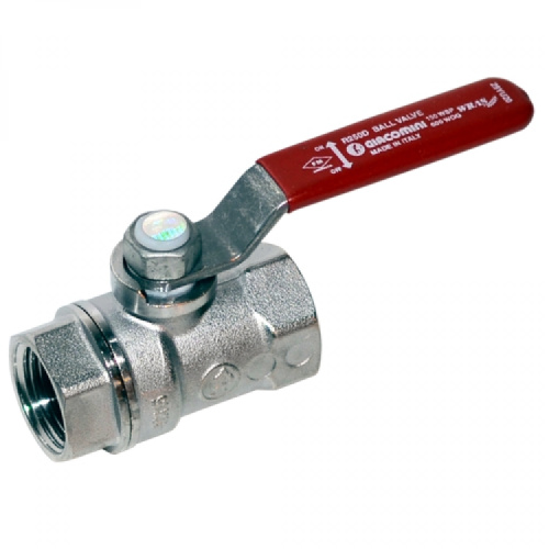 картинка Кран шаровой, R250D, 2", ВВ, ручка-рычаг красный, хромированный от магазина Сантехстрой