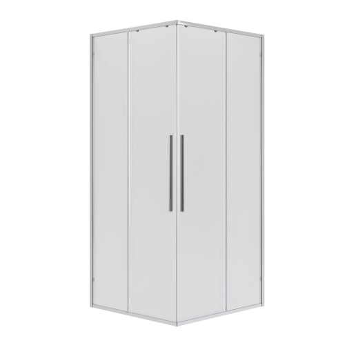 картинка Душевое ограждение Niagara Nova NG-6624-34 (100х100х195) квадрат,двери раздвижные,хром,стекло прозрачное,1 место от магазина Сантехстрой