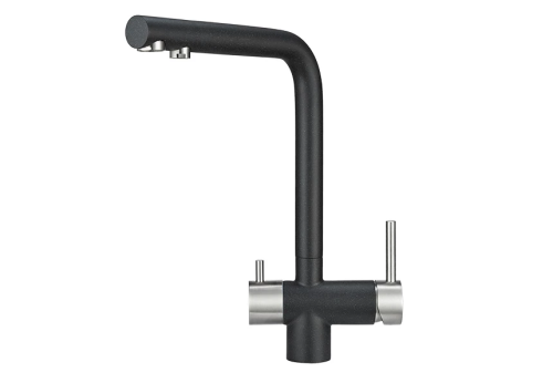картинка Смеситель для кухни GRANULA (2305, ЧЕРНЫЙ) от магазина Сантехстрой