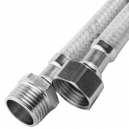 картинка гибкая подводка повышенной проходимости tucai dn13 0.5м, в полимерной оплетке 1/2"-1/2" г/ш (201055)