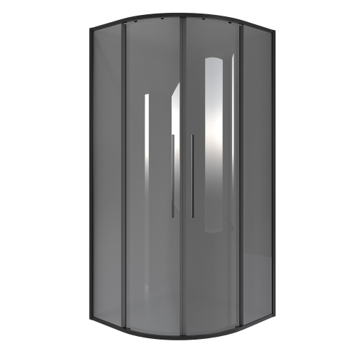 картинка Душевое ограждение Niagara Nova NG-2825-34BLACK (80х80х195) четверть круга,черный матовый,двери раздвижные,стекло тонированное,1 место от магазина Сантехстрой