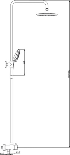картинка Душевая система Ravak DS 090.00, хром (X07P232) от магазина Сантехстрой