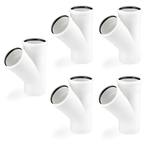 картинка Тройник Rehau 45°, 75, 75, PP полипропилен (5 шт.) от магазина Сантехстрой