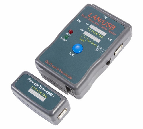 картинка Тестер кабеля универсальный RJ-45+USB 251454 REXANT от магазина Сантехстрой
