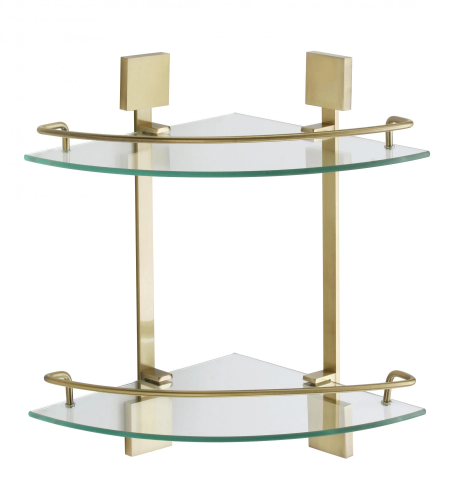 картинка Полка угловая двойная (стеклянная) Savol 65с (S-065322C) от магазина Сантехстрой