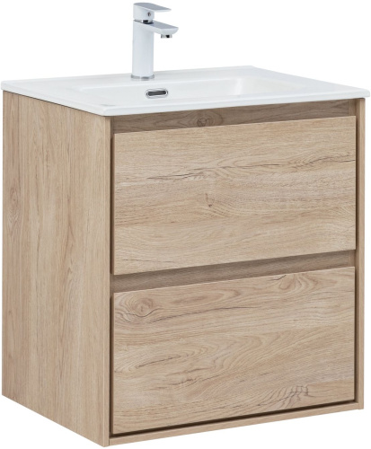 картинка Тумба под раковину Милан 60 цв. дуб светлый (336382) от магазина Сантехстрой