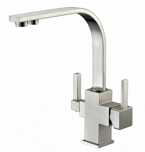 картинка смеситель для кухни zorg zr 332 yf nickel хром