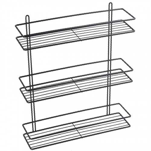 картинка Полка Fixsen прямая трехэтажная черная (FX-730B-3) от магазина Сантехстрой