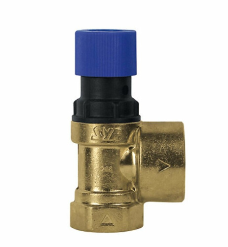 картинка Клапан предохранительный, SYR, 2115, DN-20, 3/4", ВВ, давление срабатывания, бар-6, T°C -110, латунь от магазина Сантехстрой