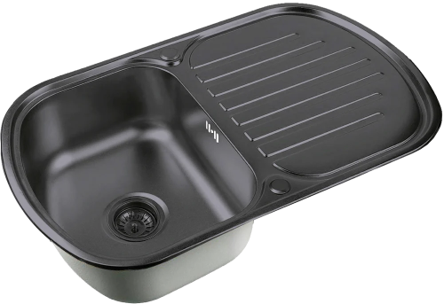 картинка Мойка кухонная Zorg Inox PVD SZR 7749  GRAFIT графит от магазина Сантехстрой